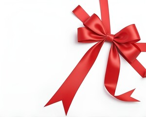 red ribbon with bow