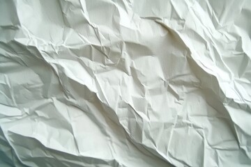 Fototapeta premium Close-up view of crumpled white paper offering texture and depth for various designs.