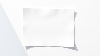 A high-quality isolated flyer mockup with shadow overlay, graphic, marketing