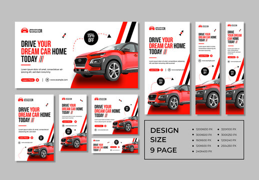Car Web Banner Ads Design Template