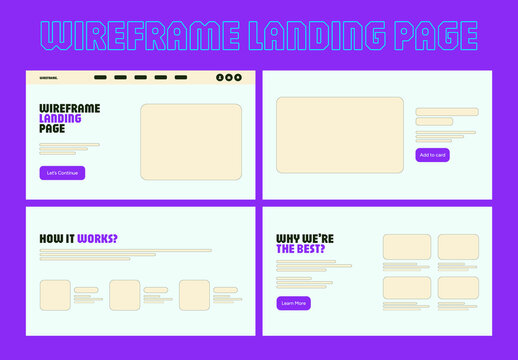 Wireframe Landing Page Template