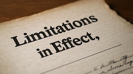 Law restriction limitations in effect legal document office setting professional environment close-up view regulatory framework
