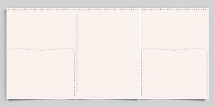 Folder die cut mock up template with realistic looking tabs and pockets for showcasing design ideas, mock up, ideas
