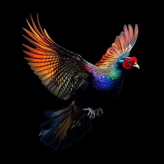 Obraz premium The common pheasant is a bird in the pheasant family. The genus name comes from Latin phasianus, pheasant.