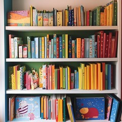 shelves with books