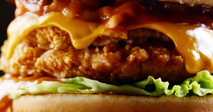 Close-up Chicken Zinger burger