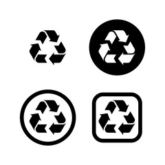 Obraz premium recycle symbol icon set simple