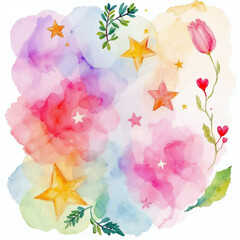 watercolor floral background