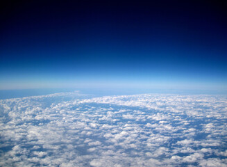 機窓の風景　四国沖　(那覇－羽田)
