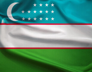 Obraz premium National Uzbekistan flag, official colors and proportion correctly 35562