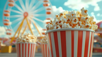 Popcorn at a Fun Fair - A Delicious Treat