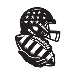 AMERICAN FOOTBALL SILHOUETTE vector illustration