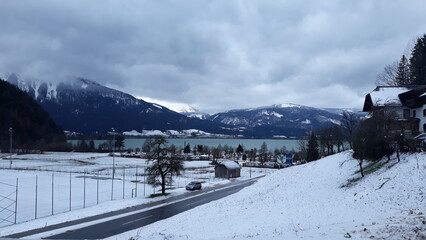ski resort in winter