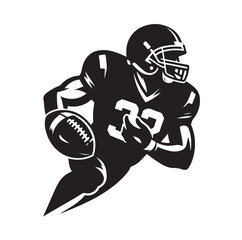 AMERICAN FOOTBALL SILHOUETTE vector illustration