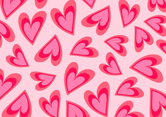 Vector pattern of pink hearts. Valentine's Day, Valentine's Day.