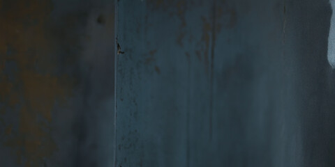 Obraz premium Moody abstract texture of rust and blue patina on metal surface