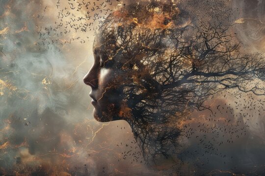 psy concept symbolizing enlightenment and mondfullness