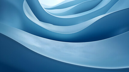 Fototapeta premium Abstract 3D Blue Wave Background Illustration