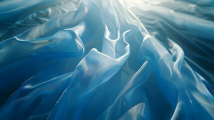 Abstract Blue Fabric Texture Background Image