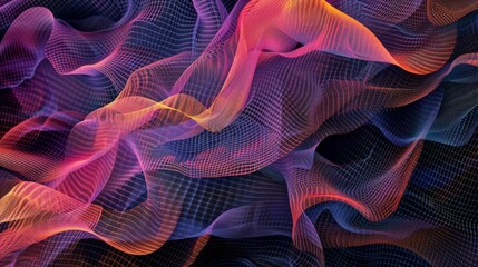 Obraz premium Intricate Digital Abstract Patterns with Interwoven Lines