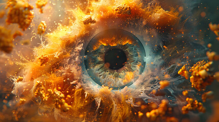 Abstract Eye Explosion Illustration