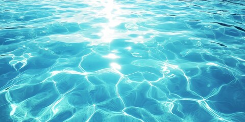 Obraz premium Blue water surface creating a tranquil background effect, ideal for designs and artistic projects that require a serene blue water surface ambiance. This blue water surface enhances visual appeal.
