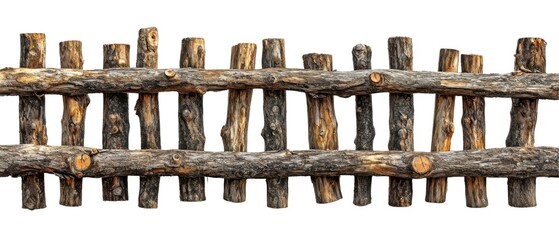 Obraz premium Teak wood fence isolated background home decor minimalist style close-up natural aesthetic
