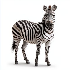 Zebra showcasing its stunning stripes while of strength