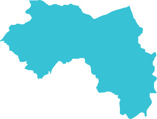 Fototapeta premium Guinea MAP in Blue, Country Map, Guinea, Border Map, Border line of Guinea, Geographic Map