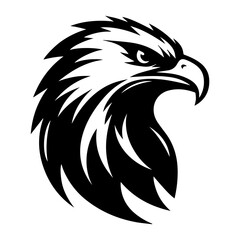 Obraz premium Eagle Head Silhouette Vector Illustration
