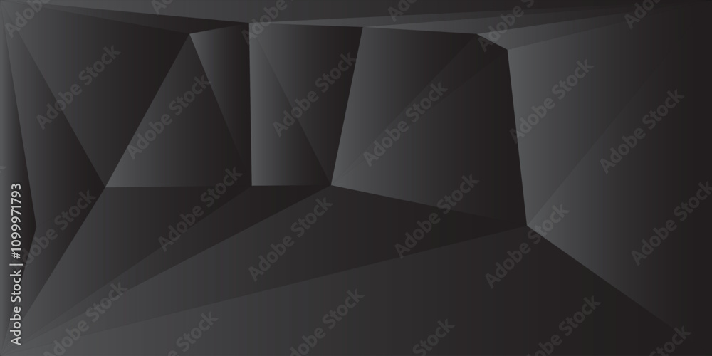 Fototapete black abstract presentation background vector. dark grey abstract background geometric
