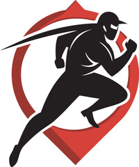 Minimalist Spy Fighting Logo Illustration - Black and White Style, Art & Illustration