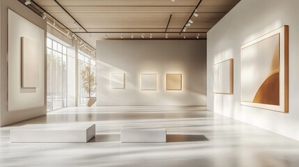 Fototapeta premium Modern Art Gallery Interior Design