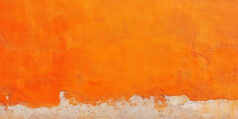Vibrant orange wall background made of cement, ideal for creative projects. This striking cement orange wall background adds a bold touch to your designs and presentations.