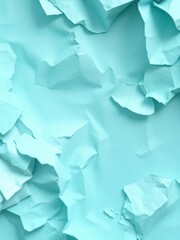 Obraz premium A close-up of a torn piece of turquoise and white paper, fragment, abstract, design, color