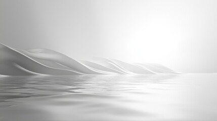 Serene dunes at sunrise coastal landscape black and white photography tranquil environment minimalistic viewpoint