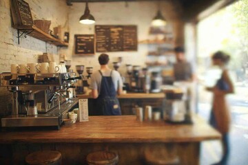 Blurred background of Coffee shop with vintage filter. , isolated on white background,  , copy space, copy space for text,