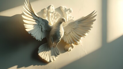 Obraz premium Peaceful Dove: A Symbol of Hope and Harmony