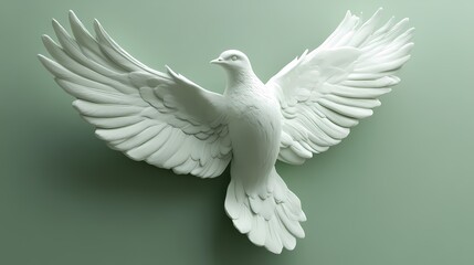 Fototapeta premium Peaceful Dove: A Symbol of Hope and Harmony
