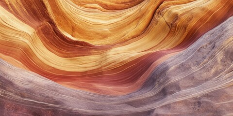 Obraz premium Sandstone color emerges beautifully against a backdrop of dark desert varnish, showcasing the contrast of sandstone color in a unique and striking manner within the desert landscape.