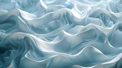 Obraz premium Abstract 3D Light Blue Wave Background Illustration
