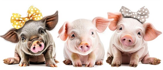 Pigs participating in a talent show