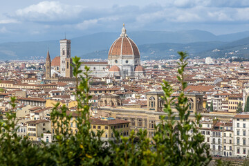 Fototapeta premium Panoramic view over the city of Florence, Tuscany Italy