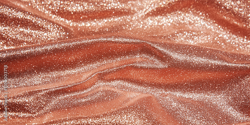 Aufkleber shimmering rose gold glitter fabric with sparkling, shiny texture creates luxurious and elegant back