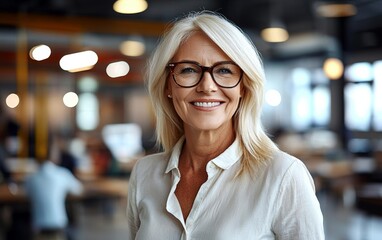 Senior woman, portrait and judge smile in court ready for management on law case