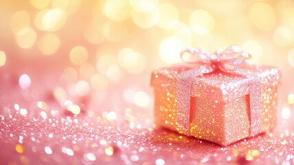 Fototapeta premium Christmas present concept with empty space