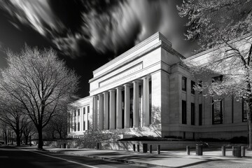 Obraz premium The Federal Reserve Bank in Washington D.C.: Insights into Money Management, Interest Rates, and Economic Investment