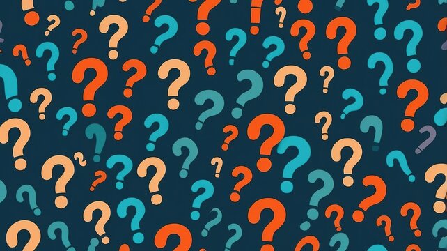 seamless pattern with question marks with vector style Illustration AI Generated