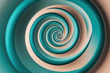Fototapeta premium Captivating Teal Spiral 3D Background Design for Creative Projects