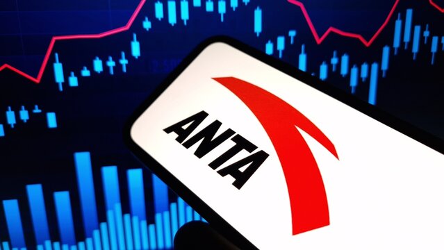 Konskie, Poland - November 24, 2024: Anta Sports company logo displayed on mobile phone